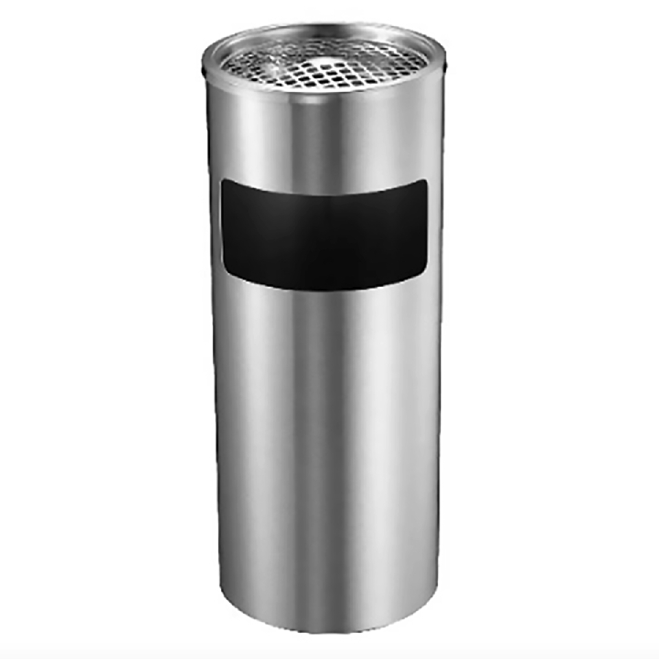 Floor Standing Stainless Steel Waste Bin and Ashtray