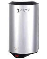 Front view of the product "Vortex Hand Dryer Polished Stainless Steel Compact VX2805P"