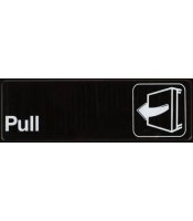 Pull Black Sign