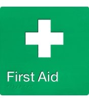  Australian Compliant Green First Aid Braille Sign