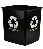 Waste Bin Recycle Black 15L 