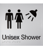 Unisex Shower Braille Sign 