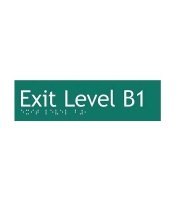  Exit Green Braille Sign SE-B1 (180x50mm)