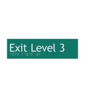 Exit Green Braille Sign SE-03 (180x50mm)