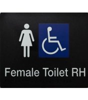  Female Disable Right Hand Toilet Sign 