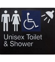 Unisex Toilet and Shower Sign Disabled Access 