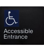 Disabled Accessible Entrance Braille Sign 