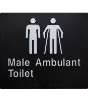  Male & Ambulant Toilet Braille Sign