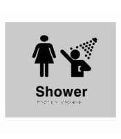 Female Shower Braille Sign
