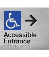 Accessible Entrance Braille Right Arrow
