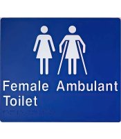 Female & Female Ambulant Toilet Braille Sign 