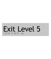 Silver Exit Braille Sign SX-05 (180x50mm)