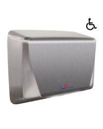Satin colour, Front view of the product"JD Macdonald Turbo Slim High Velocity Hand Dryer"