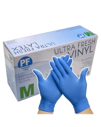 Powder Free 468407 Blue Vinyl Gloves 