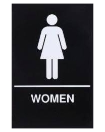 Women restroom braille sign BS02