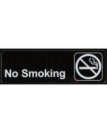 No Smoking Black Sign 