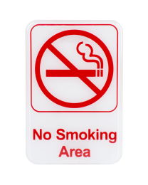 WS02 No Smoking Area Sign 230X150mm