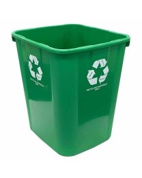 Main view of the product, green recycling waste bin "Plastic Green Recycling Waste Bin 32L RB32RG"