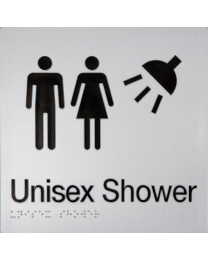 Unisex Shower Braille Sign 