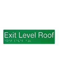 Green Exit Roof Braille Sign SE-R