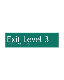 Exit Green Braille Sign SE-03 