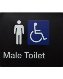 Male Disable Braille Toilet Sign 