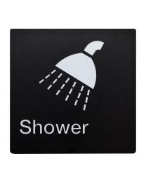 Shower Braille Sign SS18 (180 x 180 mm)
