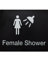 Female Shower Braille Sign SS20  (210 x 180 mm)