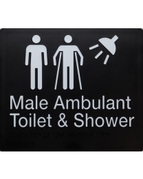 Male/Male Ambulant Toilet & Shower Braille Sign SK50
