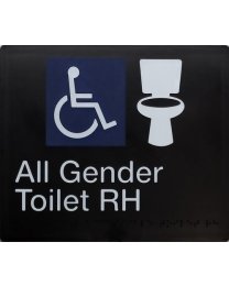 All gender toilet right hand