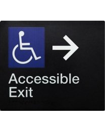 Accessible Exit Braille Sign Right Arrow