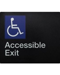 Accessible Exit Braille Sign
