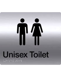 SP04 Unisex Toilet Stainless Steel Braille Sign