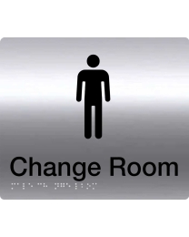 Braille Sign male change room