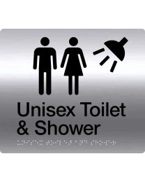 Braille S'Steel Unisex Toilet & shower