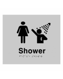 Female Shower Braille Sign SS20  (210 x 180 mm)