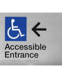SS40-LA Disabled Accessible Entrance Braille Left Arrow (210 x 180 mm)