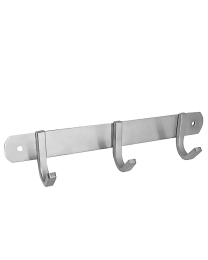 Main view of the product "S'Steel Satin Finish Hook Strip with 3 Hooks SSL923"
