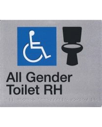 All gender toilet right hand