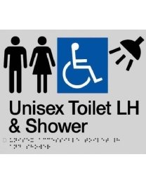 SS16LH Unisex Disable Toilet & Shower Left Hand
