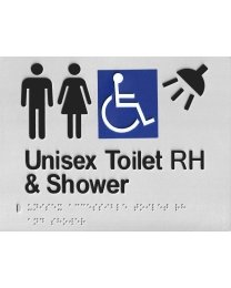 SS16RH Unisex Disable Toilet & Shower Right Hand (210 x 180 mm)
