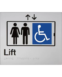 lift braille sign