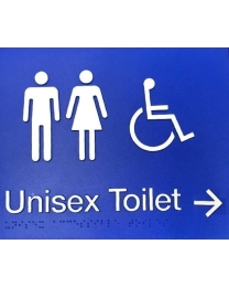 SV05-RA Unisex Disable Braille Toilet Right Arrow