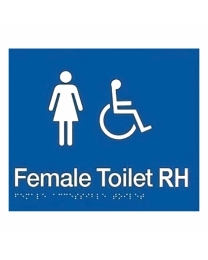  Braille Female Disabled Toilet SV09-RH (210 x 180 mm)