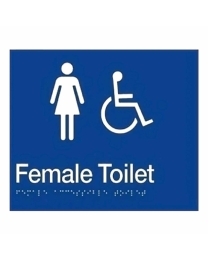 Braille Female Disabled Toilet SV09 (210 x 180 mm)