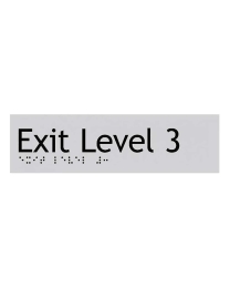 Silver Exit Braille Sign SX-03 