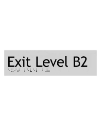 Silver Exit Braille Sign SX-B2 