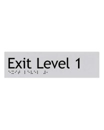Silver Exit Braille Sign SX-01