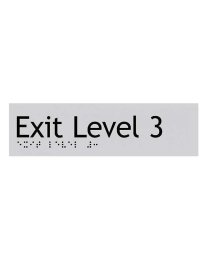 Silver Exit Braille Sign SX-03 