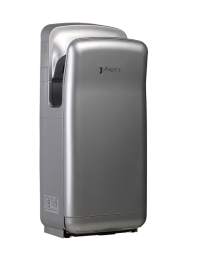 Front view of the product, looking towards right "Vortex JetOz Jet Hand Dryer VX2006 Commercial Grade Silver"